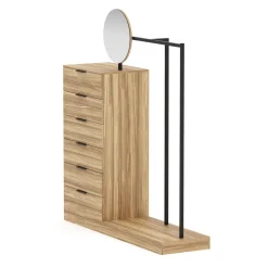 Garderobe DIMITRIOS 145 x 164 cm braun/schwarz