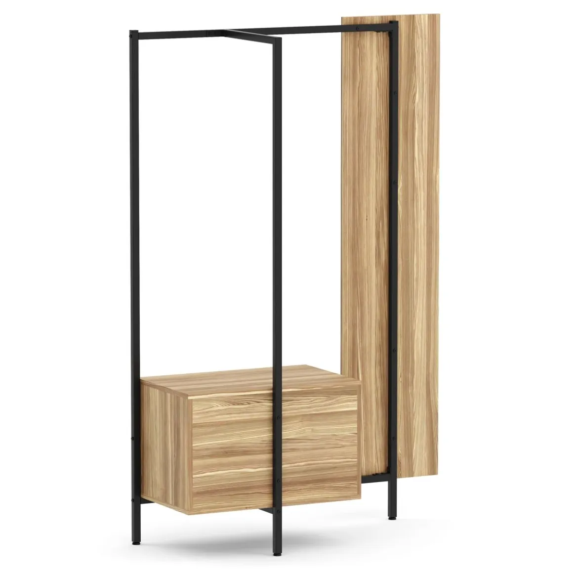 Garderobe HARIS 110 x 163 cm braun/schwarz