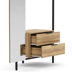 Garderobe HARIS 110 x 163 cm braun/schwarz