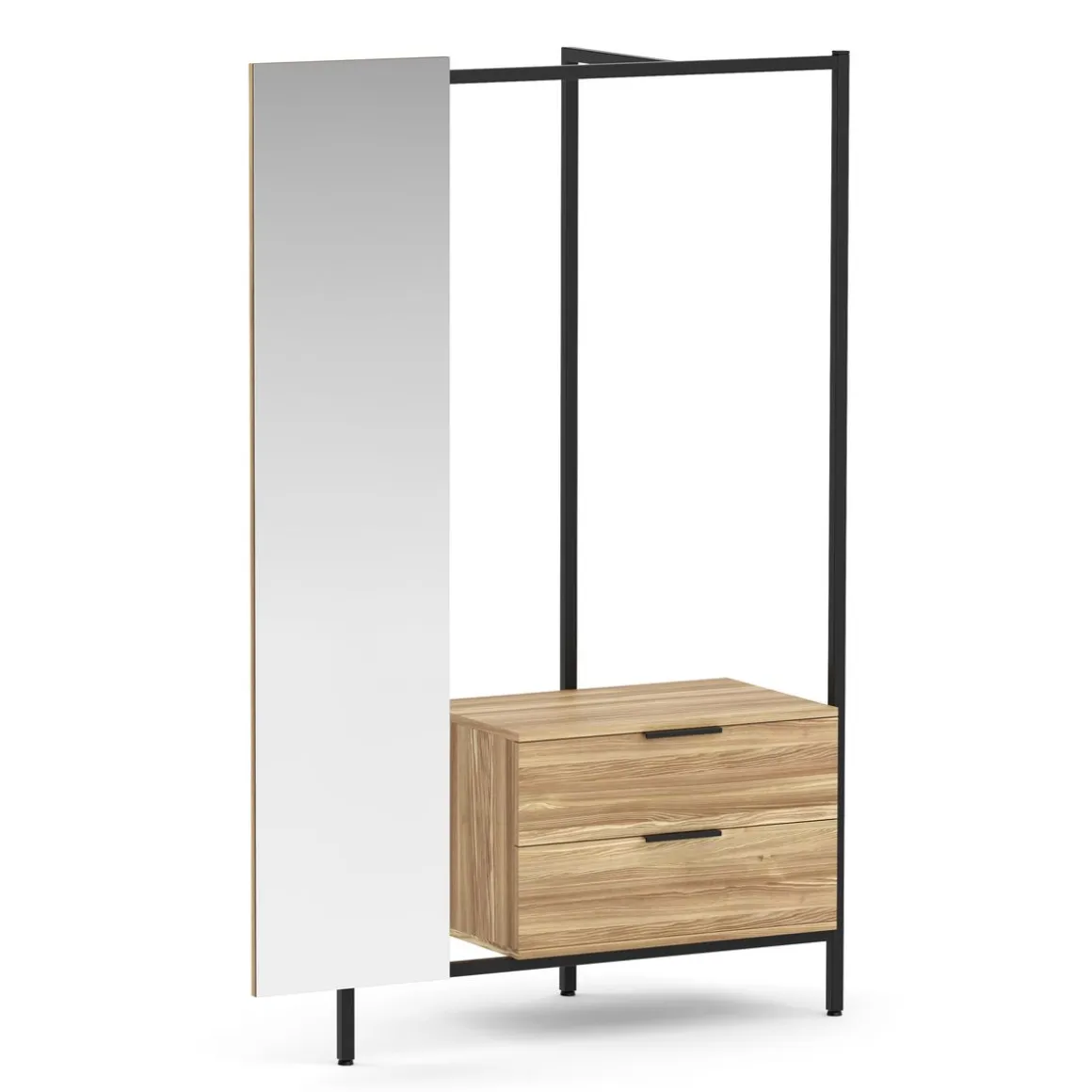 Garderobe HARIS 110 x 163 cm braun/schwarz