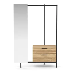 Garderobe HARIS 110 x 163 cm braun/schwarz