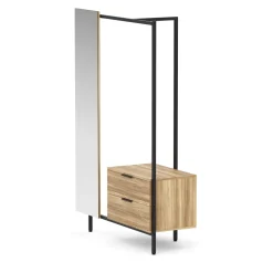 Garderobe HARIS 110 x 163 cm braun/schwarz