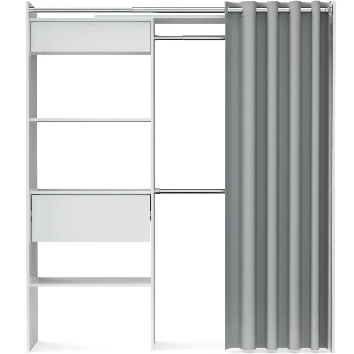 Garderobe Kleiderschrank GUEST 167 x 177 cm weiss