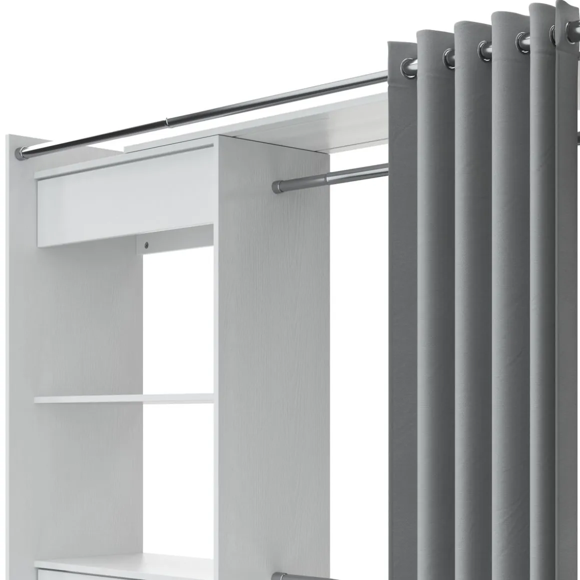 Garderobe Kleiderschrank GUEST 167 x 177 cm weiss