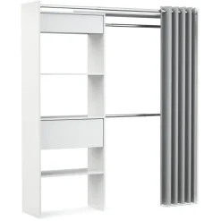 Garderobe Kleiderschrank GUEST 167 x 177 cm weiss