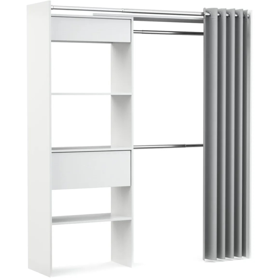 Garderobe Kleiderschrank GUEST 167 x 177 cm weiss