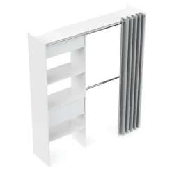 Garderobe Kleiderschrank GUEST 167 x 177 cm weiss