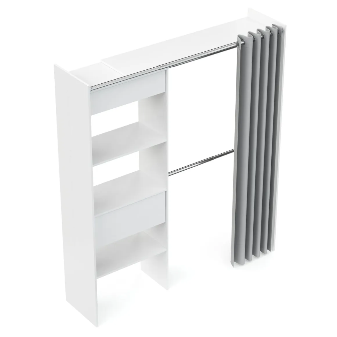 Garderobe Kleiderschrank GUEST 167 x 177 cm weiss