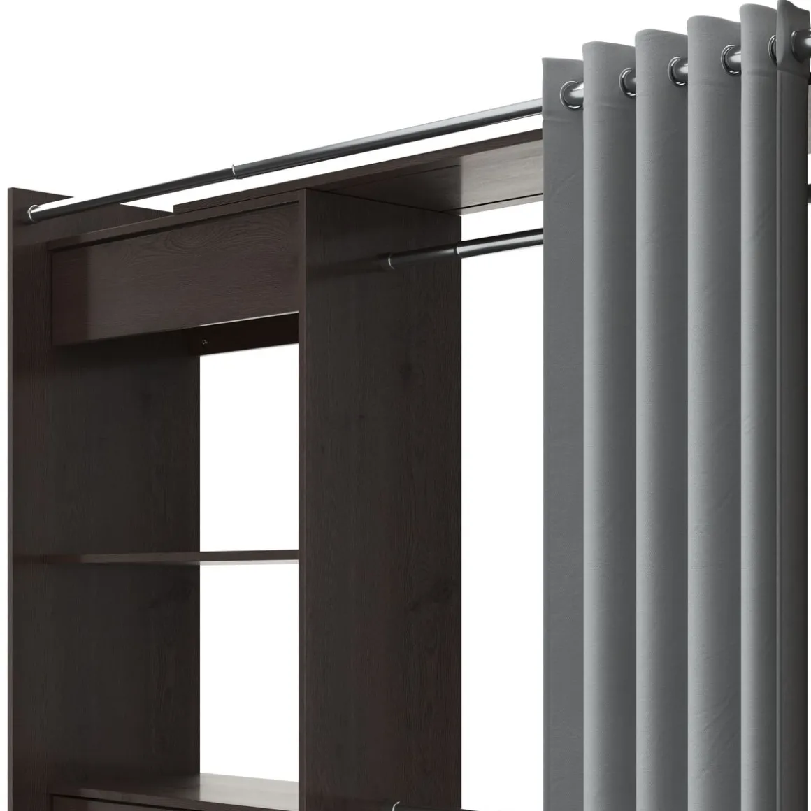 Garderobe Kleiderschrank GUEST 167 x 177 cm braun