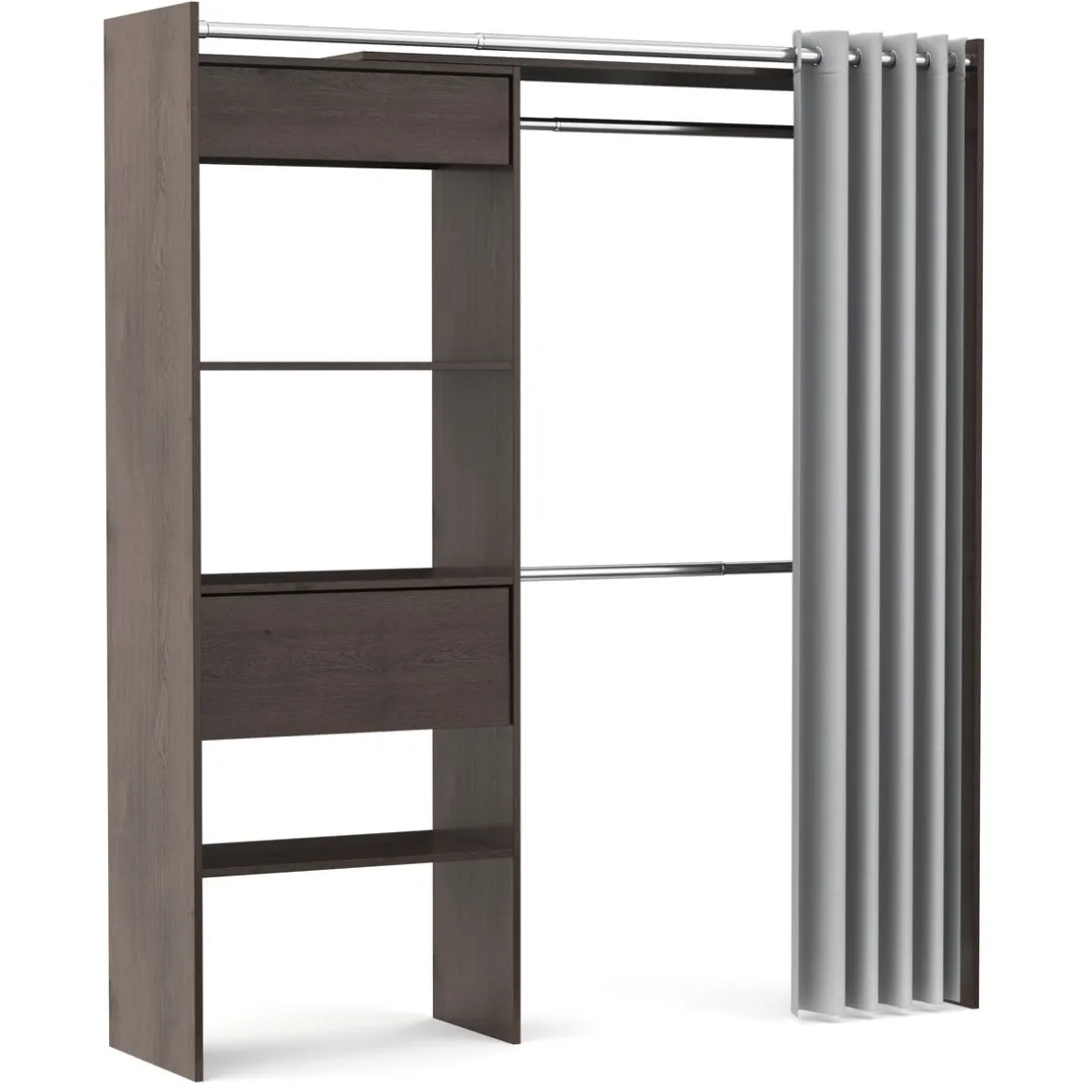 Garderobe Kleiderschrank GUEST 167 x 177 cm braun