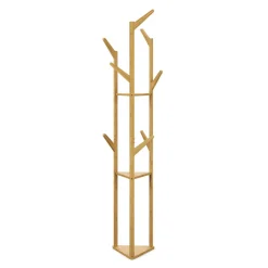 Garderobe Kleiderständer Bambus CONRAD 31 x 166 cm natur