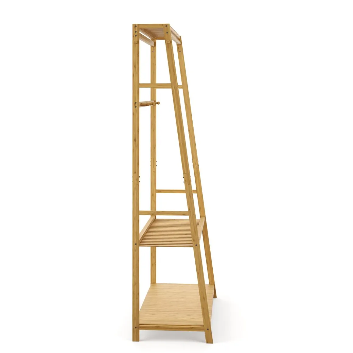 Garderobe Kleiderständer Bambus CURT 80 x 165 cm natur