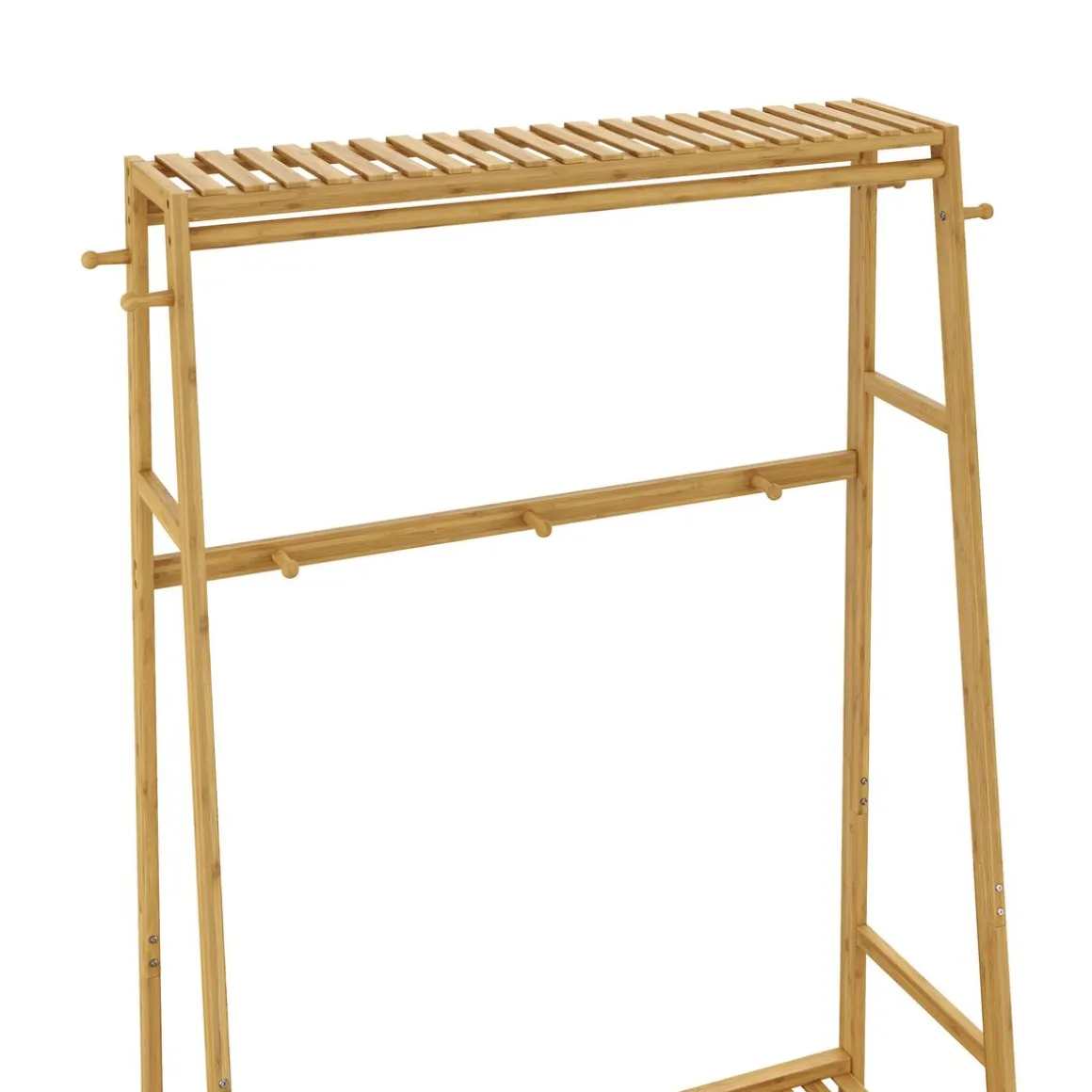 Garderobe Kleiderständer Bambus CURT 80 x 165 cm natur