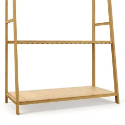 Garderobe Kleiderständer Bambus CURT 80 x 165 cm natur