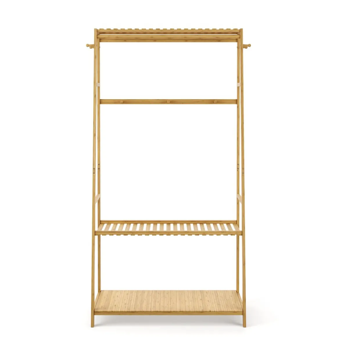 Garderobe Kleiderständer Bambus CURT 80 x 165 cm natur
