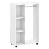 Garderobe Kleiderständer GAMET auf Rollen 80 x 128 cm weiss