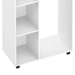 Garderobe Kleiderständer GAMET auf Rollen 80 x 128 cm weiss