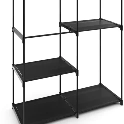Garderobe Kleiderständer 143 x 186 cm schwarz