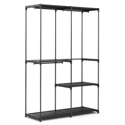 Garderobe Kleiderständer 143 x 186 cm schwarz