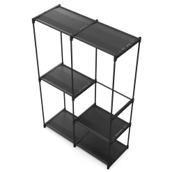 Garderobe Kleiderständer 143 x 186 cm schwarz