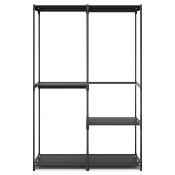 Garderobe Kleiderständer 143 x 186 cm schwarz