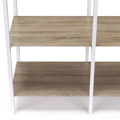 Garderobe Kleiderständer 141 x 180 cm weiss/braun