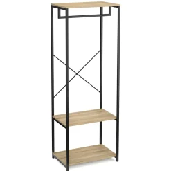 Garderobe Kleiderständer 60 x 167 cm braun/schwarz