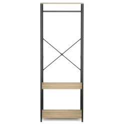 Garderobe Kleiderständer 60 x 167 cm braun/schwarz