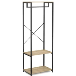 Garderobe Kleiderständer 60 x 167 cm braun/schwarz