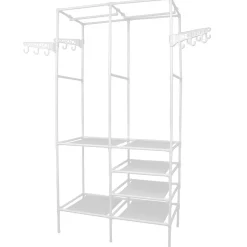 Garderobe Kleiderständer 86 x 174 cm weiss