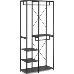 Garderobe Kleiderständer 90 x 204 cm schwarz