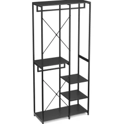 Garderobe Kleiderständer 90 x 204 cm schwarz
