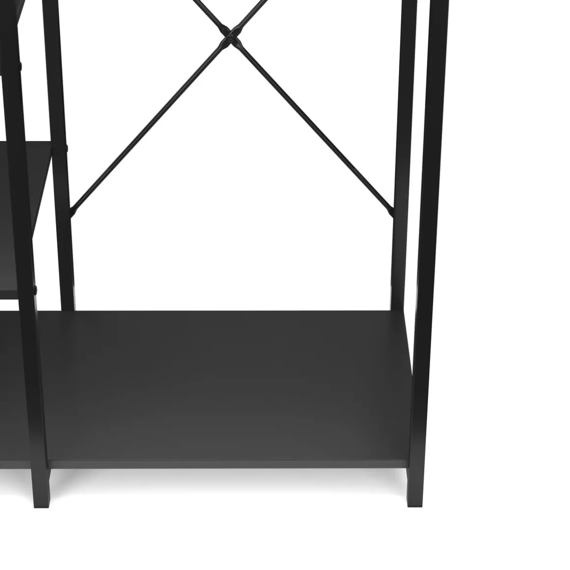 Garderobe Kleiderständer 90 x 204 cm schwarz