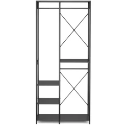 Garderobe Kleiderständer 90 x 204 cm schwarz