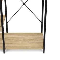Garderobe Kleiderständer 90 x 204 cm braun/schwarz