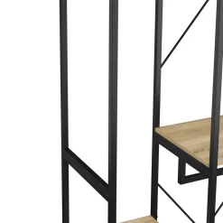 Garderobe Kleiderständer 90 x 204 cm braun/schwarz