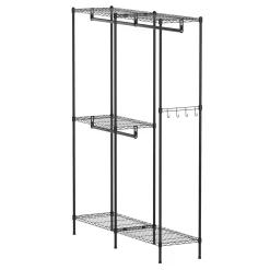 Garderobe Kleiderständer 75 x 195 cm schwarz