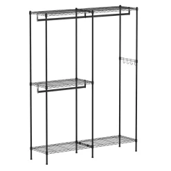 Garderobe Kleiderständer 75 x 195 cm schwarz