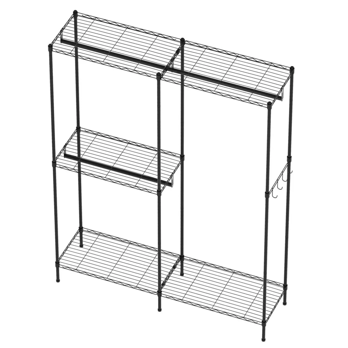 Garderobe Kleiderständer 75 x 195 cm schwarz