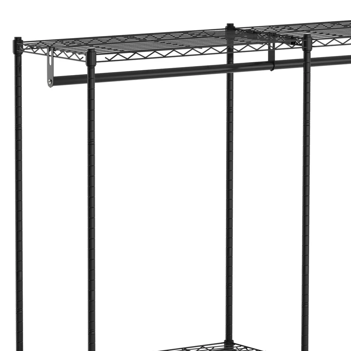 Garderobe Kleiderständer 75 x 195 cm schwarz