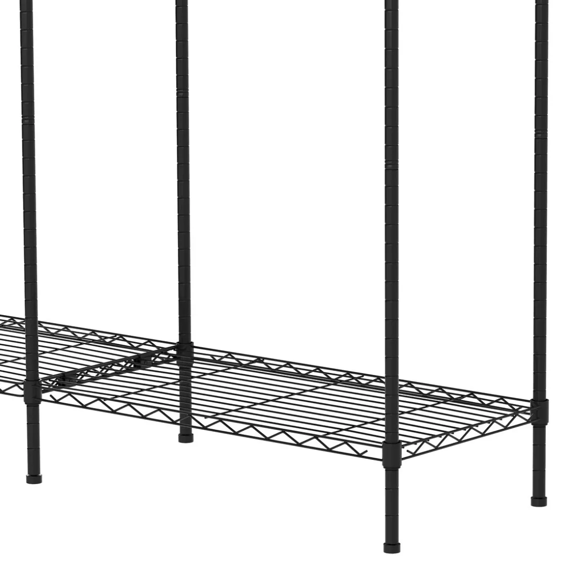 Garderobe Kleiderständer 75 x 195 cm schwarz