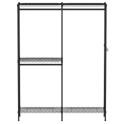 Garderobe Kleiderständer 75 x 195 cm schwarz