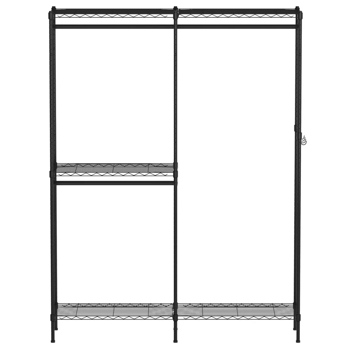 Garderobe Kleiderständer 75 x 195 cm schwarz
