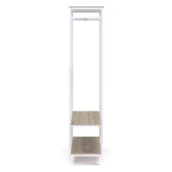 Garderobe Kleiderständer 94 x 180 cm weiss/braun