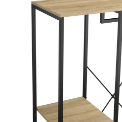 Garderobe Kleiderständer 90 x 167 cm braun/schwarz