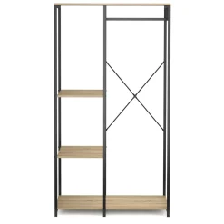 Garderobe Kleiderständer 90 x 167 cm braun/schwarz
