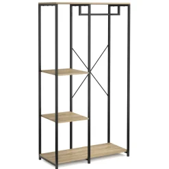 Garderobe Kleiderständer 90 x 167 cm braun/schwarz