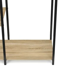 Garderobe Kleiderständer 90 x 167 cm braun/schwarz