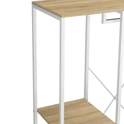Garderobe Kleiderständer 90 x 167 cm braun/weiss