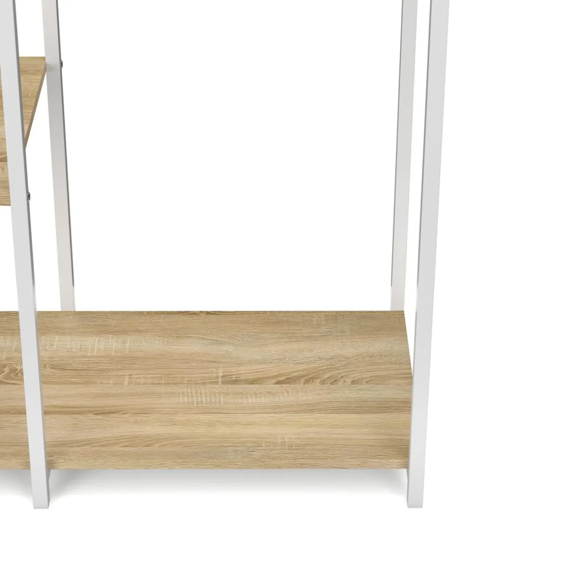 Garderobe Kleiderständer 90 x 167 cm braun/weiss